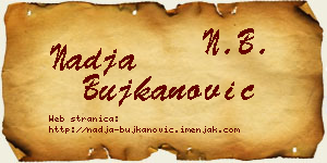 Nadja Bujkanović vizit kartica